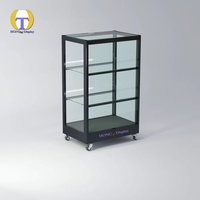 Vitrine moderne en verre trempé avec cadre en aluminium, éclairage LED, robuste, haute qualité, pour magasin de détail, centre commercial, exposition, sur mesure