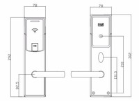 Système de serrure d'hôtel intelligent RFID, serrure de porte électronique à carte RF, poignée de porte intelligente pour hôtel avec codes d'accès automatiques