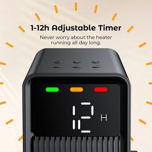 <span class=keywords><strong>Radiateur</strong></span> électrique de nouvelle conception 1500w avec écran LCD et protection de sécurité, chauffages électriques pour la maison en hiver - Product Image 3