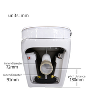 WC intelligent à commande à distance multifonction, avec bidet intégré, cuvette allongée, à poser au sol, siphon en S, séchage à l'air, siège chauffant, monobloc