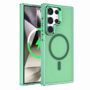 Funda Magnética para Teléfono Móvil <span class=keywords><strong>Samsung</strong></span> <span class=keywords><strong>Galaxy</strong></span> S23 PLUS/S24 Ultra, con Galvanoplastia de <span class=keywords><strong>Alta</strong></span> <span class=keywords><strong>Gama</strong></span>, Doble Cara, Color Plateado, IMD - Product Image 1