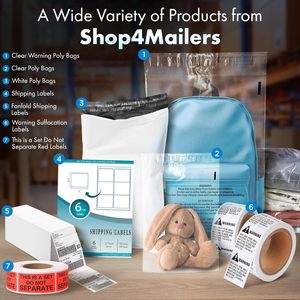ซองพลาสติกใส Shop4Mailers ขนาด 9x12 นิ้ว หนา 1.5 มิล ปิดผนึกเองได้ สำหรับบรรจุภัณฑ์เสื้อผ้า จัดส่งแบบ FBA - Product Image 6