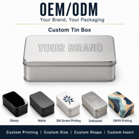 Boîtes à biscuits personnalisées directement de l'usine, boîtes en métal rondes, boîtes en métal blanches vides avec impression de logo