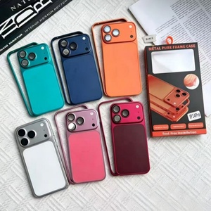 เคสโลโก้ OEM ทำจากอะลูมิเนียมอัลลอยด์แท้ พร้อมฟิล์มโลหะ สำหรับ iPhone 17 16 15 14 12 pro max แปลงเป็น 18 pro max - Product Image 1