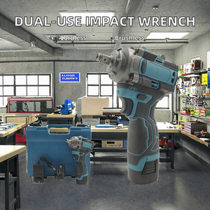 <span class=keywords><strong>Clé</strong></span> à chocs électrique sans balais <span class=keywords><strong>280</strong></span> N.m, 1/2 pouce, batterie lithium-ion, outil de réparation automobile, pour batterie 18 V, 2 batteries incluses - Product Image 2