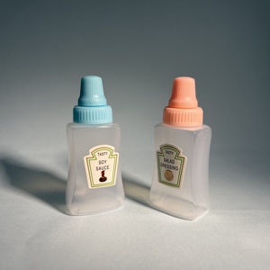 23ml rõ ràng thuận tiện mềm PE chai nhựa Sauce salad <span class=keywords><strong>container</strong></span> với bóp cho thịt nướng Bento - Product Image 2