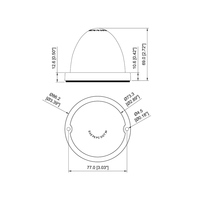 Feu LED en forme de pastèque, marqueur de dégagement et feu latéral auxiliaire LED pour camion et remorque, conforme aux normes DOT/FMVSS108/SAE