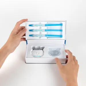 بشعار خاص مجموعة تبييض الاسنان متخصصة طب الاسنان المنزلي 5 LED آلة تبيض الاسنان مع 10 دقائق