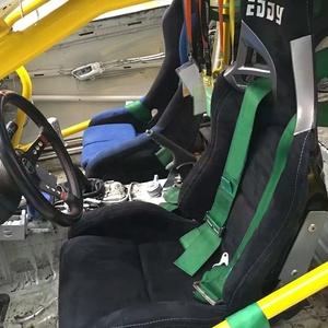 Asiento de juego de fútbol negro con marco de fibra de vidrio, escamas metálicas doradas pesadas, cómodo - Product Image 4