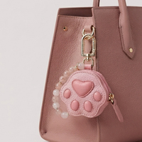 Porte-monnaie mini en cuir véritable personnalisé avec fermeture éclair, porte-clés, étui pour AirPods, pochette, sac, breloque, portefeuille unisexe