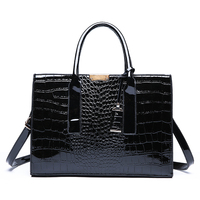 Nouveaux sacs à main en cuir PU imitation crocodile pour femmes, grand sac à bandoulière, sac fourre-tout pour femmes