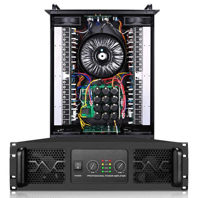 Hot Sale 3U 2*1300W 8 Professional Power Amplifier 2 Channel Class H Subwoofer High Power 1 Year Warranty