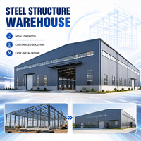 Entrepôt préfabriqué en structure métallique sur mesure, usine industrielle, atelier, logistique, stockage, bâtiment métallique