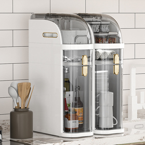 Vente en gros de tiroirs de <span class=keywords><strong>rangement</strong></span> en plastique à fentes à 2-5 niveaux avec couvercle rabattable, étagère de cuisine, salle de bain, maison pour boîtes et bacs de <span class=keywords><strong>rangement</strong></span> - Product Image 2