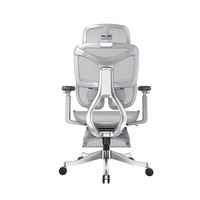 Chaise de travail ergonomique moderne en maille respirante, cadre en alliage d'aluminium, appui-tête multi-angles, réglage du dossier en trois positions, réglable
