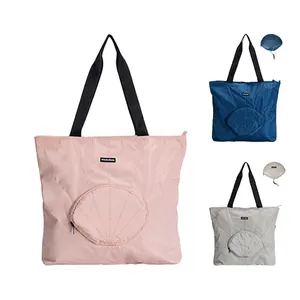 New Shell Design Large Capacity shopping Bags Waterproof Foldable Packable Handbag Tote Bag For Women