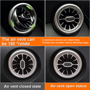 Sortie d'air conditionné du tableau de bord avant pour Mercedes Benz Classe C 15-21 W205 GLC X253, éclairage d'ambiance LED commandé par application - Product Image 6