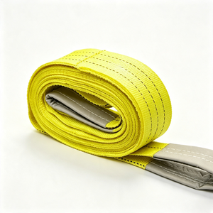 Sangle plate 3T anti-abrasion résistante aux UV, longueur 10m, en polyester, pour levage et remorquage de marchandises - Product Image 2