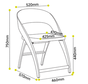 GDRS USA DELIVERY Folding PP <b>Plastic</b> <b>Dining</b> <b>Chair</b> Modern Curved Open-Back Side <b>Chair</b> Indoor Outdoor - Product Image 2