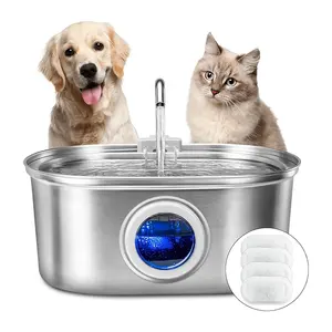 Petwant OEM ODM 3.2L Indoor USB Charging Quadruple Filtration Ultra Quiet Pet Water Dispenser Fountain For Cat and dog