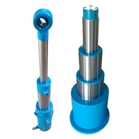 Vérin hydraulique télescopique à double effet à deux étages, vérin hydraulique à pression personnalisée