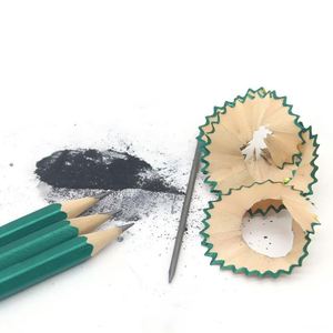 Venta al por Mayor de HB/2B Hexagonales de 7 Pulgadas, Color Verde # 2 lápices de madera natural, suministros de papelería para la escuela y la oficina HQ023 - Product Image 4