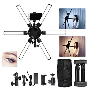 Aro de Luz para Fotografía, Seis Brazos, Tubo de Luz para Cámara de <span class=keywords><strong>Video</strong></span>, 60W Recargable, Equipo de Salón de Belleza, Lámpara LED para Extensión de Pestañas - Product Image 5