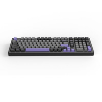 Teclado Mecánico para Juegos VIA 98% Cableado+2.4G+BT QMK CNC de Aluminio RGB PBT ANSI/ISO USB-C con Batería de 4000mAh para Windows/MacOS