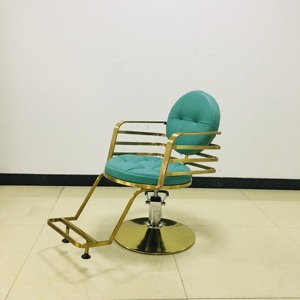 Sillón de Barbería, Silla de Peluquería Especial, Silla de Peluquería Giratoria con Elevación Simple, Silla de Estilismo de Cuero para Barbería - Product Image 2