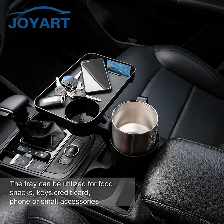 Joyart JS-Q29 Multifunctional Car Cup Holder - 360° Rotating Adjustable Drink Holder Food Tray