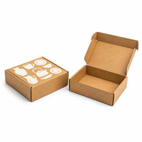 Boîte d'expédition pliable en carton ondulé kraft imprimé pour la vaisselle en céramique, les tasses, les assiettes, les bols et les services à thé