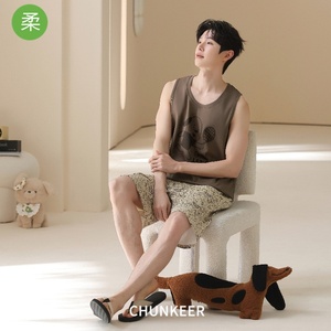 <span class=keywords><strong>Pijamas</strong></span> Sweethoney para <span class=keywords><strong>hombre</strong></span>, <span class=keywords><strong>pijamas</strong></span> 100% de algodón, chaleco sin mangas de <span class=keywords><strong>verano</strong></span>, pantalones cortos largos, diseño de dibujos animados, <span class=keywords><strong>pijamas</strong></span> informales frescos para el hogar - Product Image 4