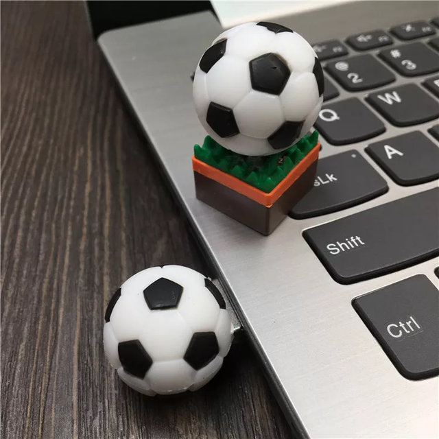 2026 for Football Ball USB 2.0 Flash Drive 128GB 64GB 32GB 16GB Cartoon Silicone Ball Pendrive
