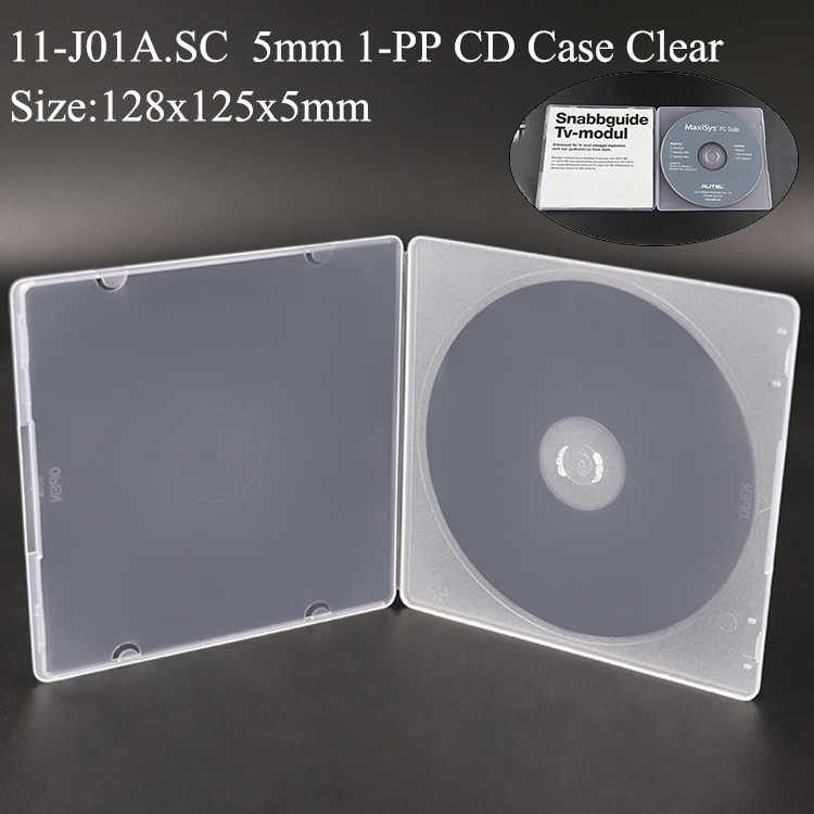 J01A : Boîtier CD 5 mm 1-PP Transparent