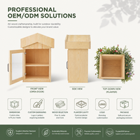 Station de bibliothèque extérieure en bois avec jardinière intégrée et base de boîte à fleurs – Échange de livres raffiné pour les écoles
