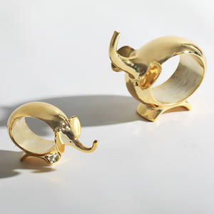 Adorno de <span class=keywords><strong>elefante</strong></span> de oro abstracto, artesanía de conejo dorado brillante, escultura de Animal brillante para decoración del hogar - Product Image 4