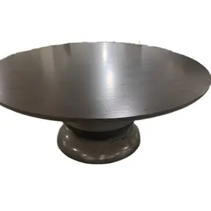 定制中式大宽敞圆形旋转实木餐桌椅套装