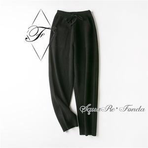 <span class=keywords><strong>Pantaloni</strong></span> in tinta unita in Cashmere 100% autunno inverno da <span class=keywords><strong>donna</strong></span> - Product Image 6