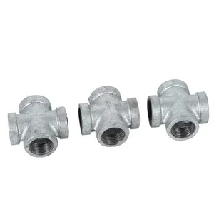 PIpe Connection Gi Cast Iron cross Plug Pipe Fitting Banded Malleable Iron Pipe Fittings