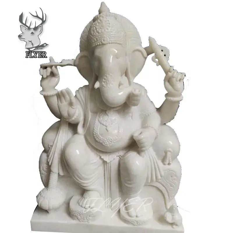 Hand geschnitzte große Ganesha Statue Indien Gott Ganesha Skulptur für die Dekoration