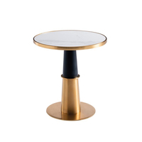 Ensemble table et chaises de réception de salon moderne Table basse ronde en marbre pour bureau de réception de visiteurs pour salle d'attente