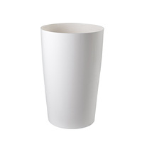 WXL300 Pot de fleurs à absorption automatique d'eau, Pots de plantes, Pot de fleurs cylindrique en plastique blanc
