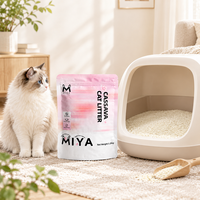 Litière pour chat en amidon de manioc 3s à agglomération rapide, à base végétale, jetable aux toilettes, biodégradable, faible poussière, faible dispersion, contrôle des odeurs, OEM ODM