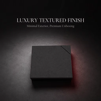 Boîte à tiroir en papier noir personnalisé de luxe, emballage vide rigide avec insert en mousse pailletée pour bijoux et accessoires