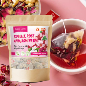 The Roselle, Rose dan Jasmine tiga-bunga teh memiliki efek menghilangkan batuk, menurunkan tekanan darah dan Sobering up - Product Image 3