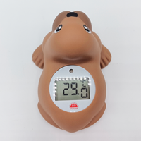 Thermomètre de bain éléphant de mer jouet de bain flottant mignon animal numérique en plastique pour douche d'enfants thermomètre de bain flottant