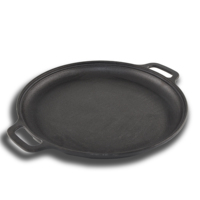 Poêle à pizza et crêpes classique en fonte émaillée 28/30/33/35/42cm, pour Dosa et Roti, avec double poignée, écologique, certifiée CE