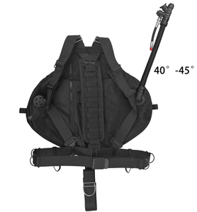 Hotdive Sidemount BC Wing BCD 45LBS Buoyancy Devil Ray Titanium Sidemount BCD พร้อมฮาร์ดแวร์ไทเทเนียมสีเงิน DR1002 - Product Image 4