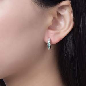 Rui Zun 0.5 Carat Blue Marquise Women's <b>Fashion</b> <b>Earrings</b> Unisex Jewelry - Product Image 5