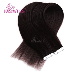 Extensiones de Cabello Humano Marrón Oscuro con Cinta Adhesiva, Mechones Lisos de Aspecto Natural para Uso en Salón - Product Image 2